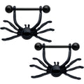 BodyCandy 14G 9/16 Black Leggy Spiders Nipple Shield Set — main product shot