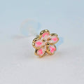 BodyCandy 16G Flower Pink Blossom PTFE Bioplast Labret Monroe Tragus — main product shot