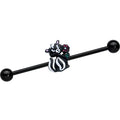 BodyCandy 14G Black Funky Skunk Industrial Barbell 38mm — main product shot