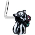 BodyCandy 20G 7mm Funky Skunk L Shape Nose Ring — main product shot
