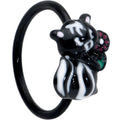 BodyCandy 20G 5/16 Black Funky Skunk Nose Hoop — main product shot