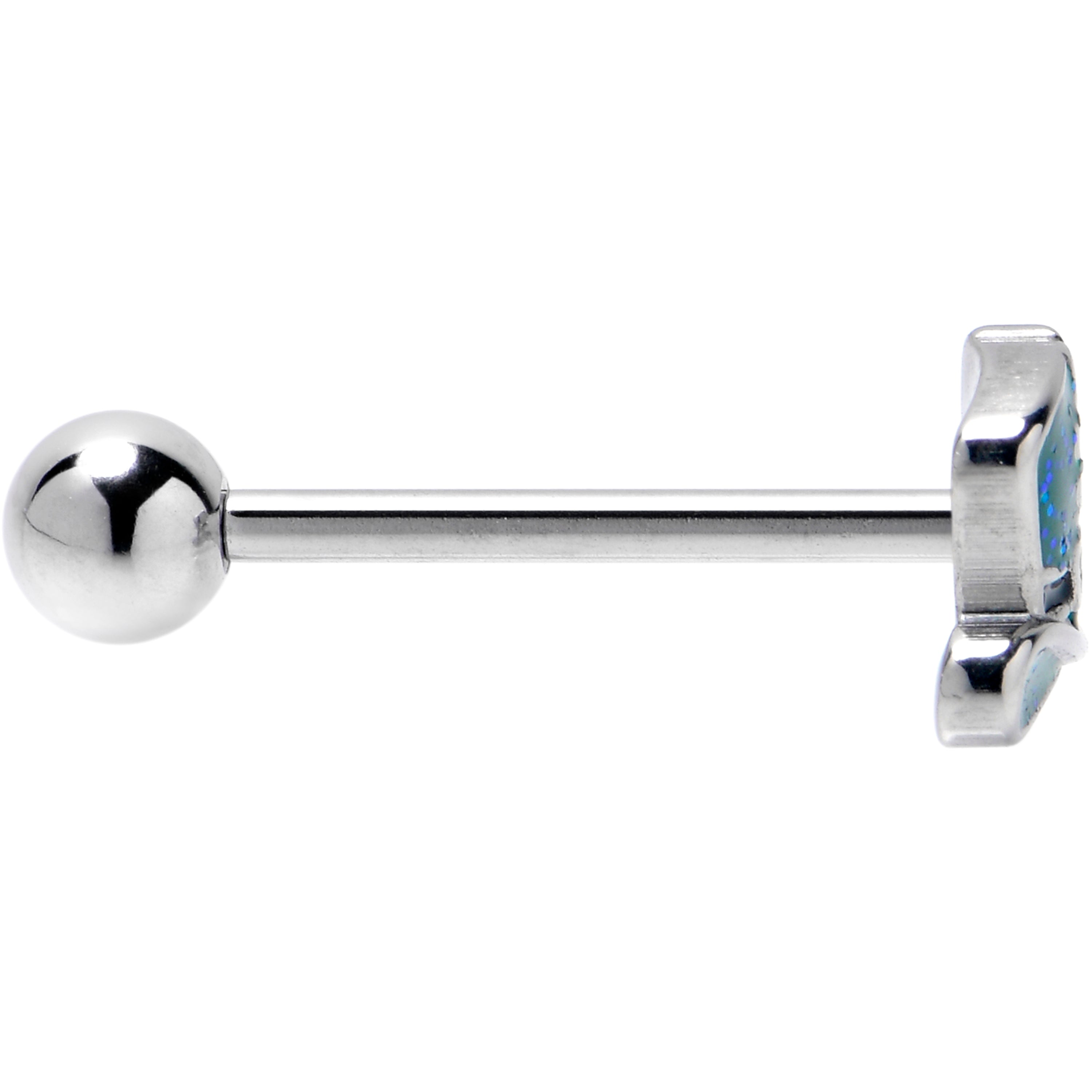 BodyCandy Glitter Top Hat Shamrock St Patricks Barbell Tongue Ring — lifestyle context