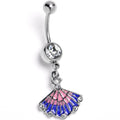 BodyCandy Mesmerizing Ocean Magic Sea Shells Dangle Belly Ring — main product shot