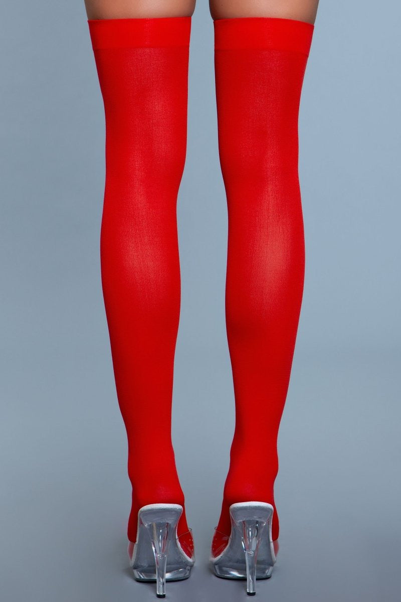 Love Spark Cove | Intimate Apparel, Pleasure Shop & Free Shipping 1932 Opaque Nylon Thigh Highs — alternative angle
