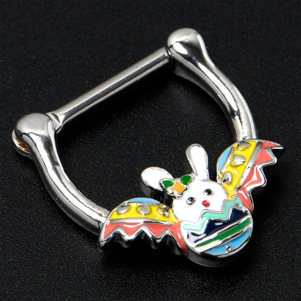 BodyCandy 16G 5/16 Easter Egg Bunny Cartilage Clicker — lifestyle context