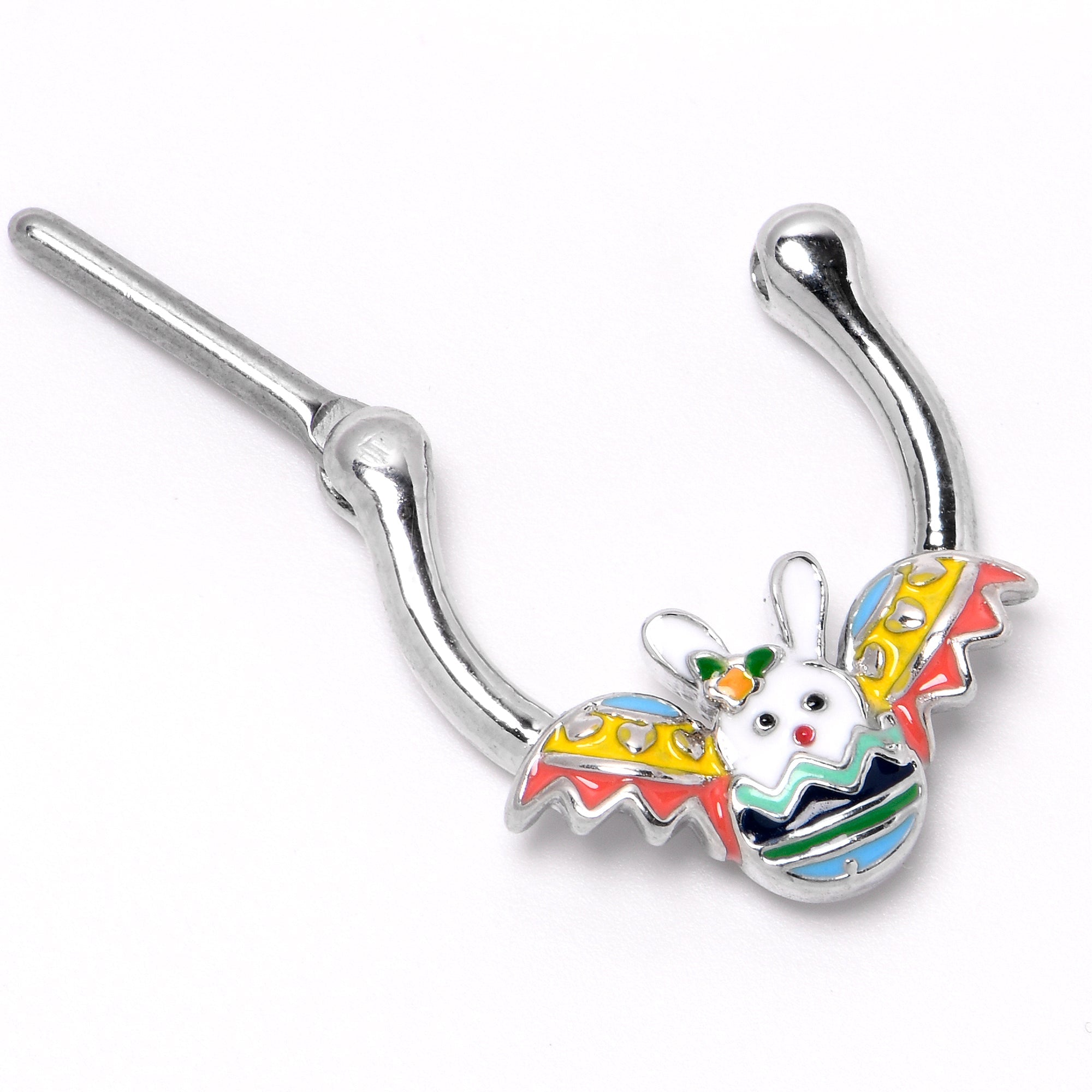 BodyCandy 16G 5/16 Easter Egg Bunny Cartilage Clicker — side view