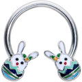 BodyCandy 16G 3/8 Easter Egg Bunny Horseshoe Circular Barbell — main product shot
