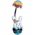 BodyCandy Easter Egg Bunny Double Mount Belly Ring — main product shot
