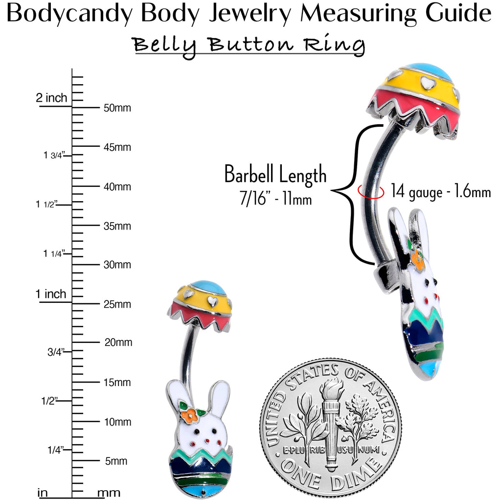 BodyCandy Easter Egg Bunny Double Mount Belly Ring — alternative angle