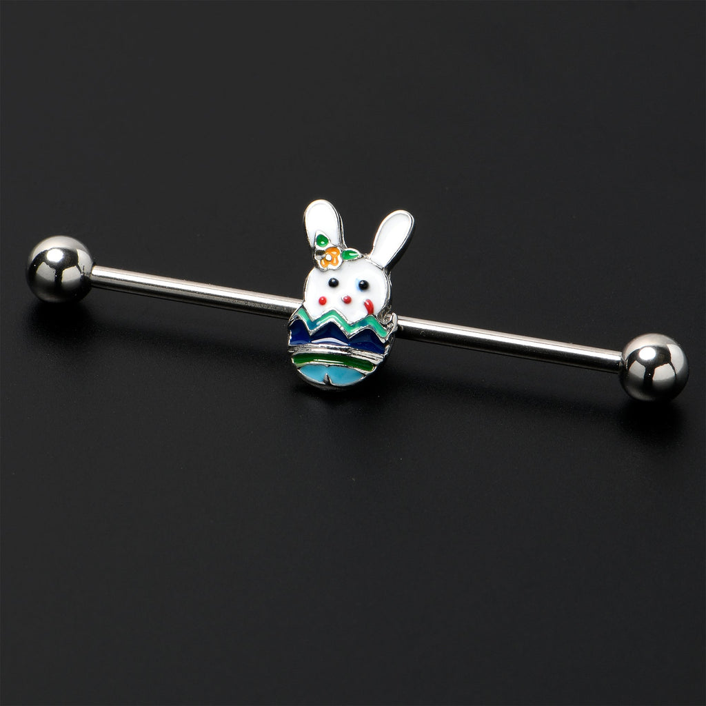 BodyCandy 14G Easter Egg Bunny Industrial Barbell 38mm — lifestyle context