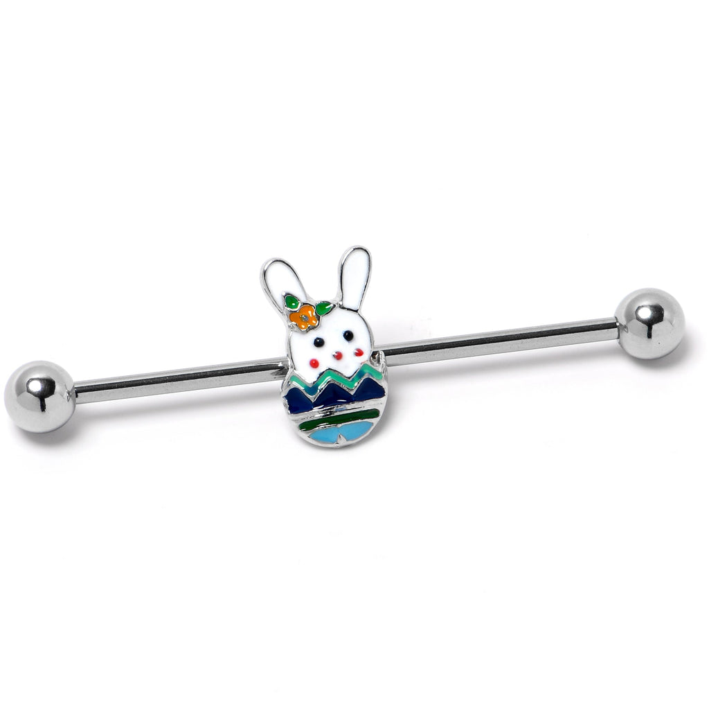 BodyCandy 14G Easter Egg Bunny Industrial Barbell 38mm — alternative angle
