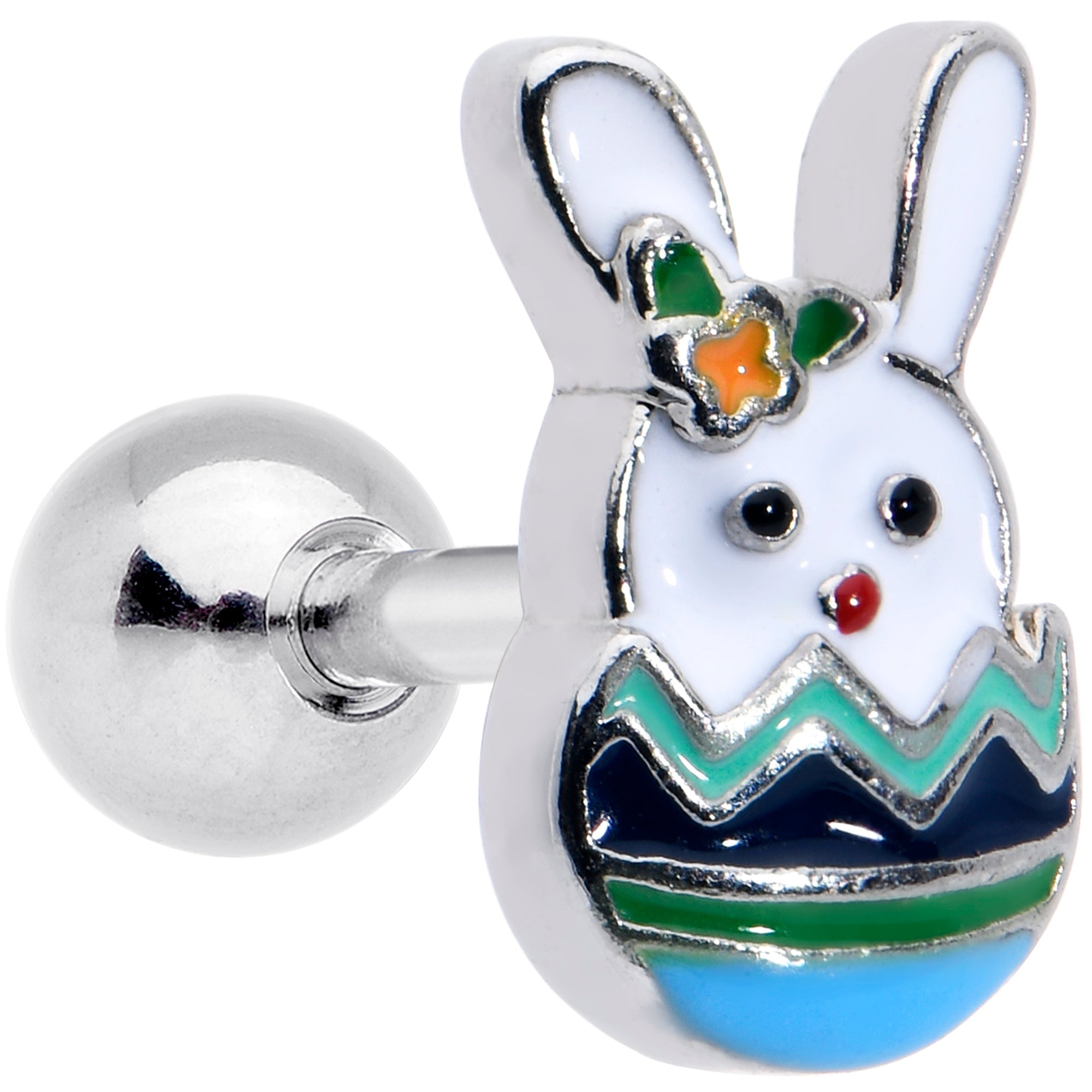 BodyCandy 16G 1/4 Easter Egg Bunny Cartilage Tragus Earring — main product shot