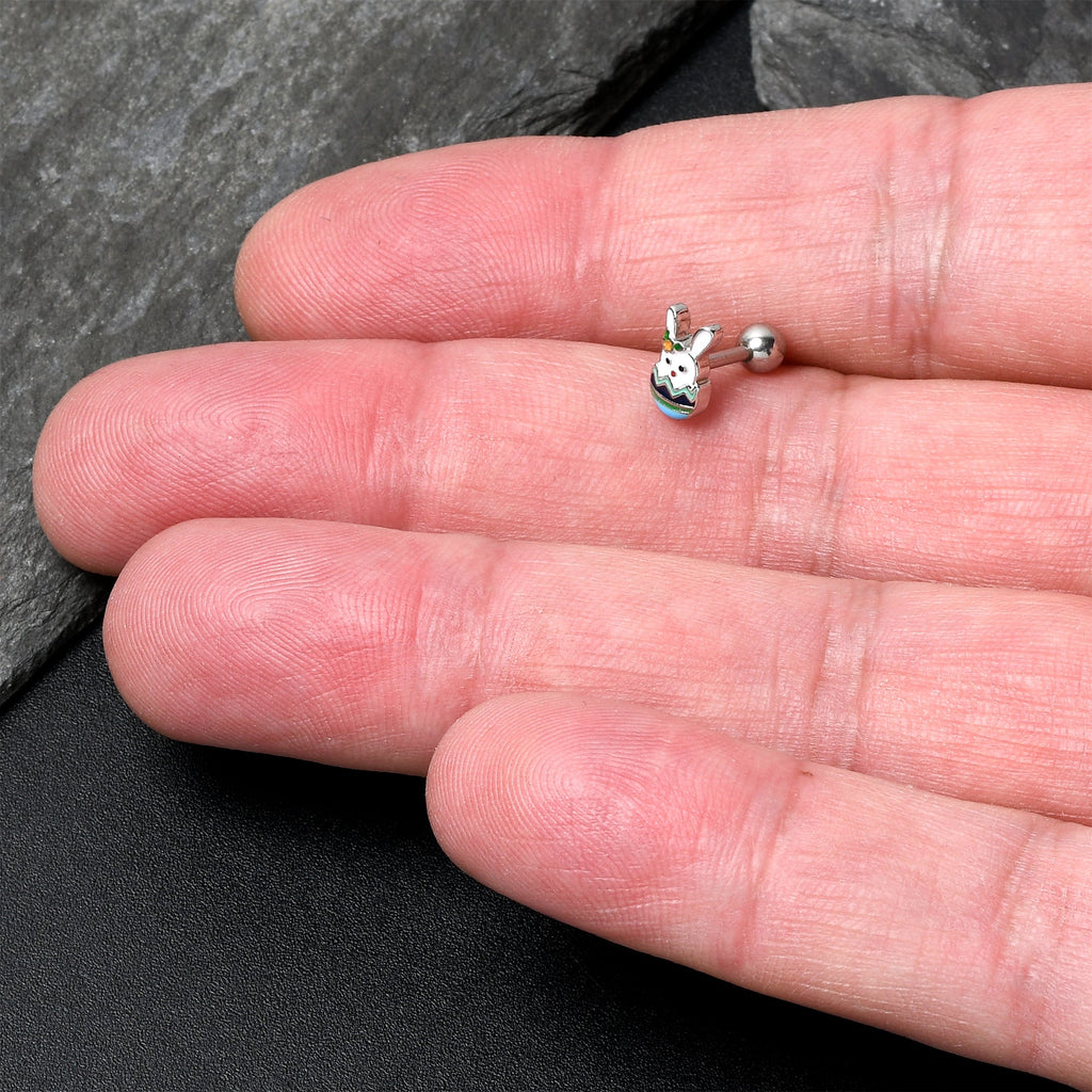 BodyCandy 16G 1/4 Easter Egg Bunny Cartilage Tragus Earring — lifestyle context