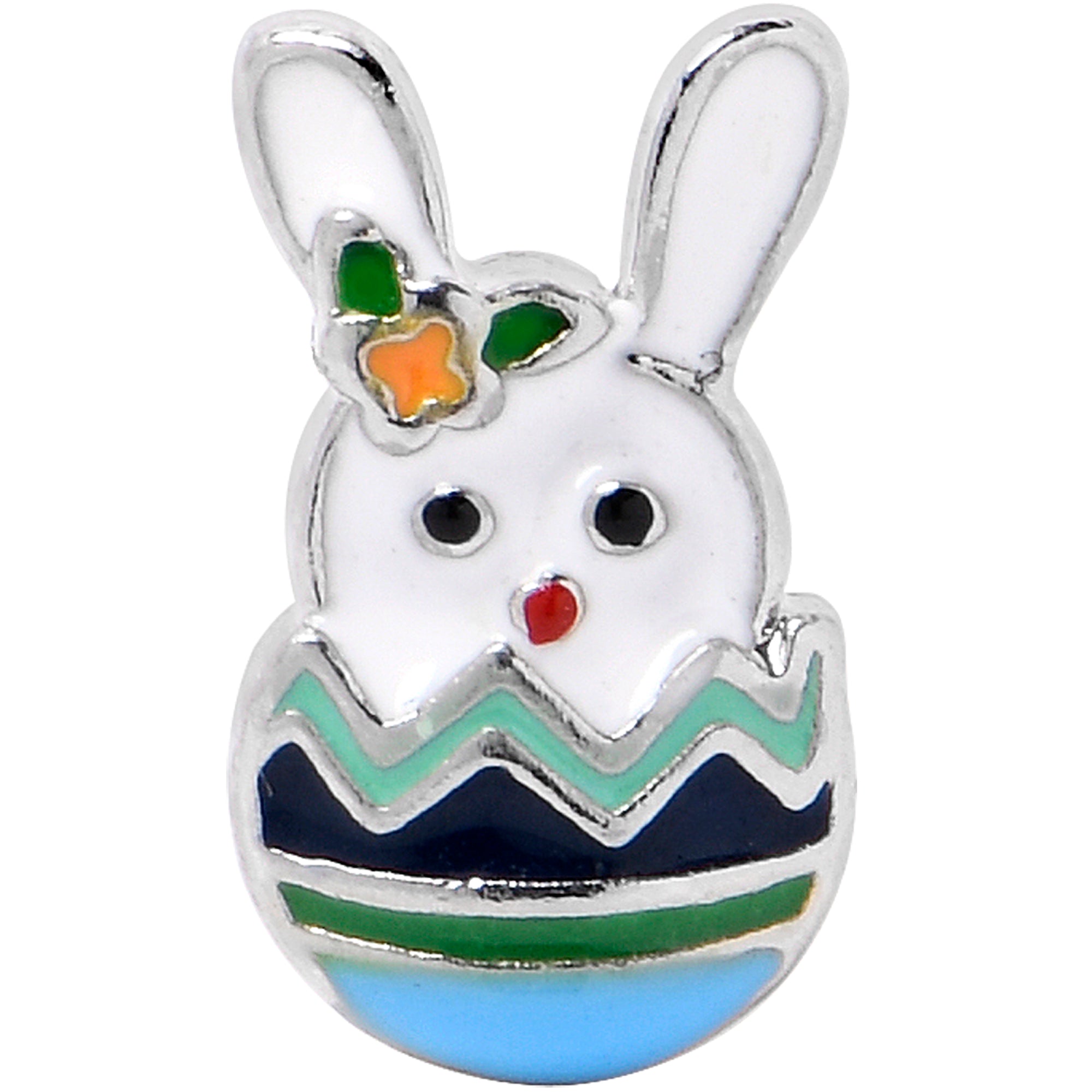 BodyCandy 16G 1/4 Easter Egg Bunny Cartilage Tragus Earring — alternative angle
