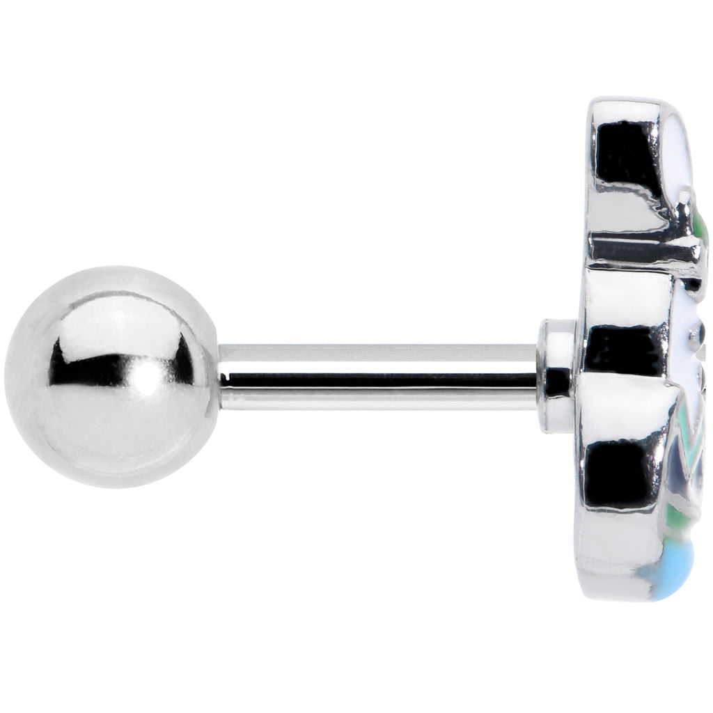 BodyCandy 16G 1/4 Easter Egg Bunny Cartilage Tragus Earring — in-use photo