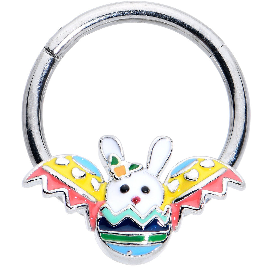 BodyCandy 16G 3/8 Easter Egg Bunny Hinged Segment Ring — main product shot