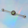 BodyCandy 14G Brown Faux Shell Circle Of Glam Industrial Barbell 38mm — main product shot