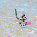 BodyCandy 20G 7mm Dollar Sign L Shape Nose Ring — main product shot