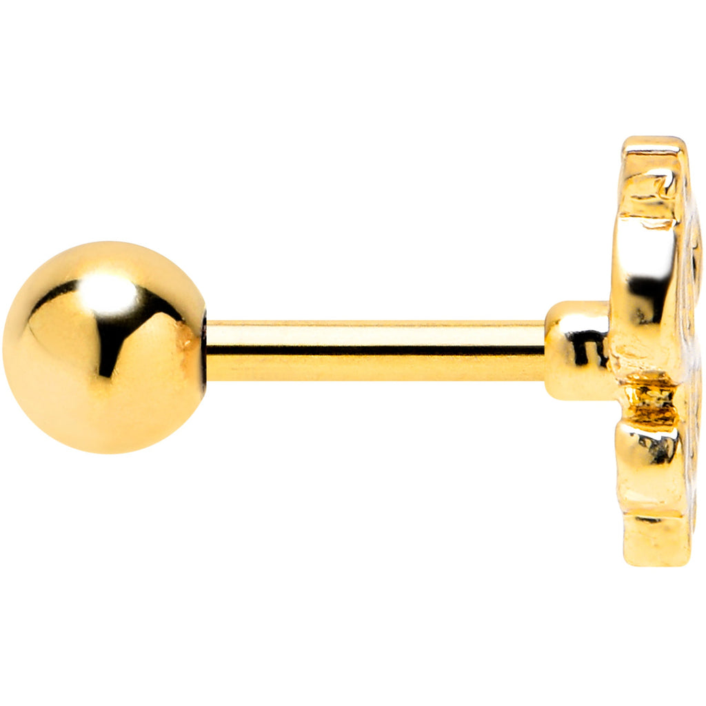BodyCandy 16G 1/4 Gold Tone Dollar Sign Cartilage Tragus Earring — lifestyle context