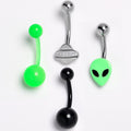 BodyCandy Green Black Alien Spaceship Belly Ring Set of 4 — main product shot