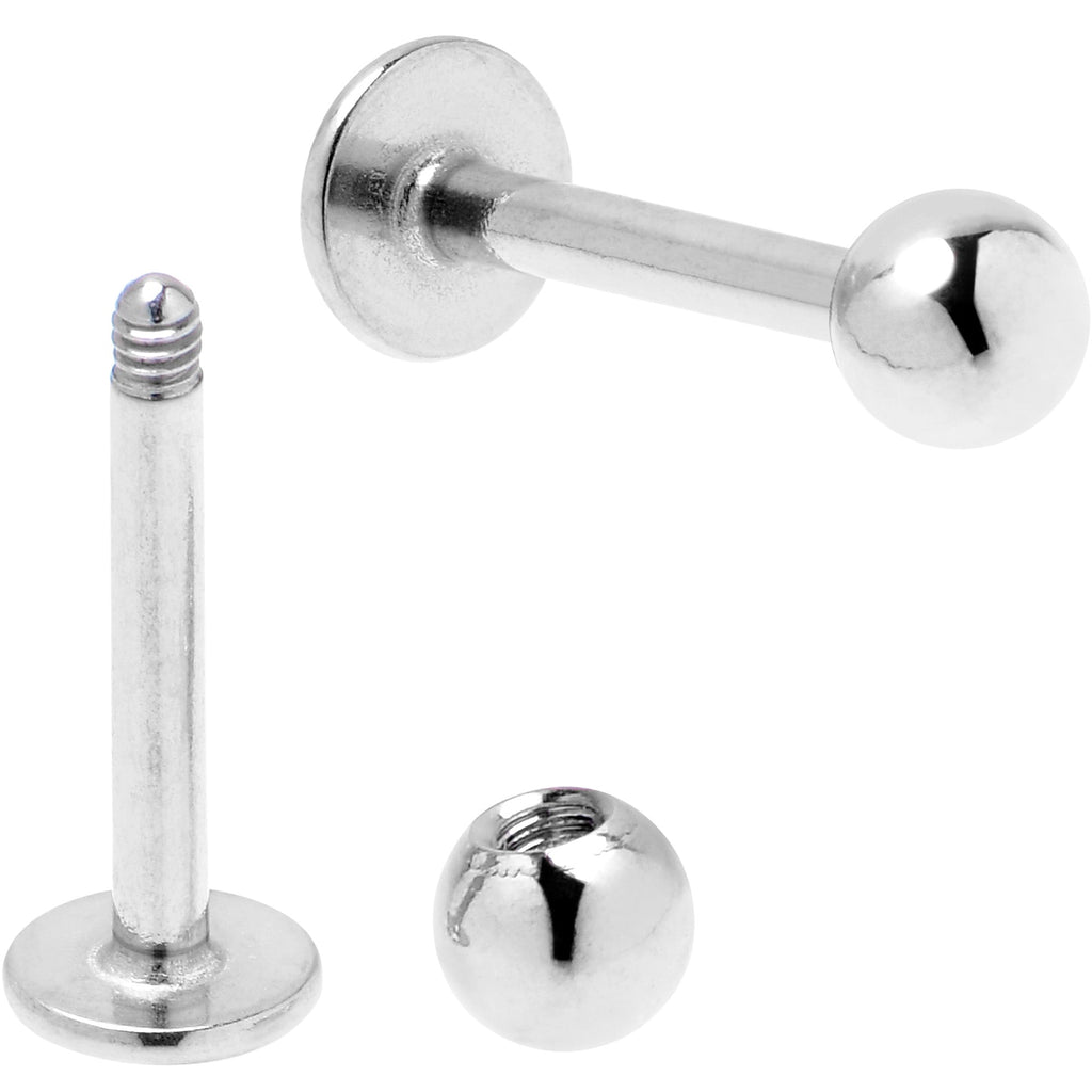 BodyCandy 16G 5/16 Clear Gem Gold Tone Flower Butterfly Labret Set of 4 — detail close-up