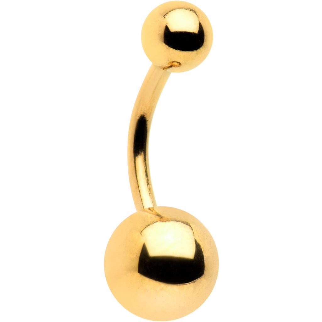 BodyCandy Clear Yellow Gem Gold Tone Bee Flower Belly Ring Set of 4 — detail close-up