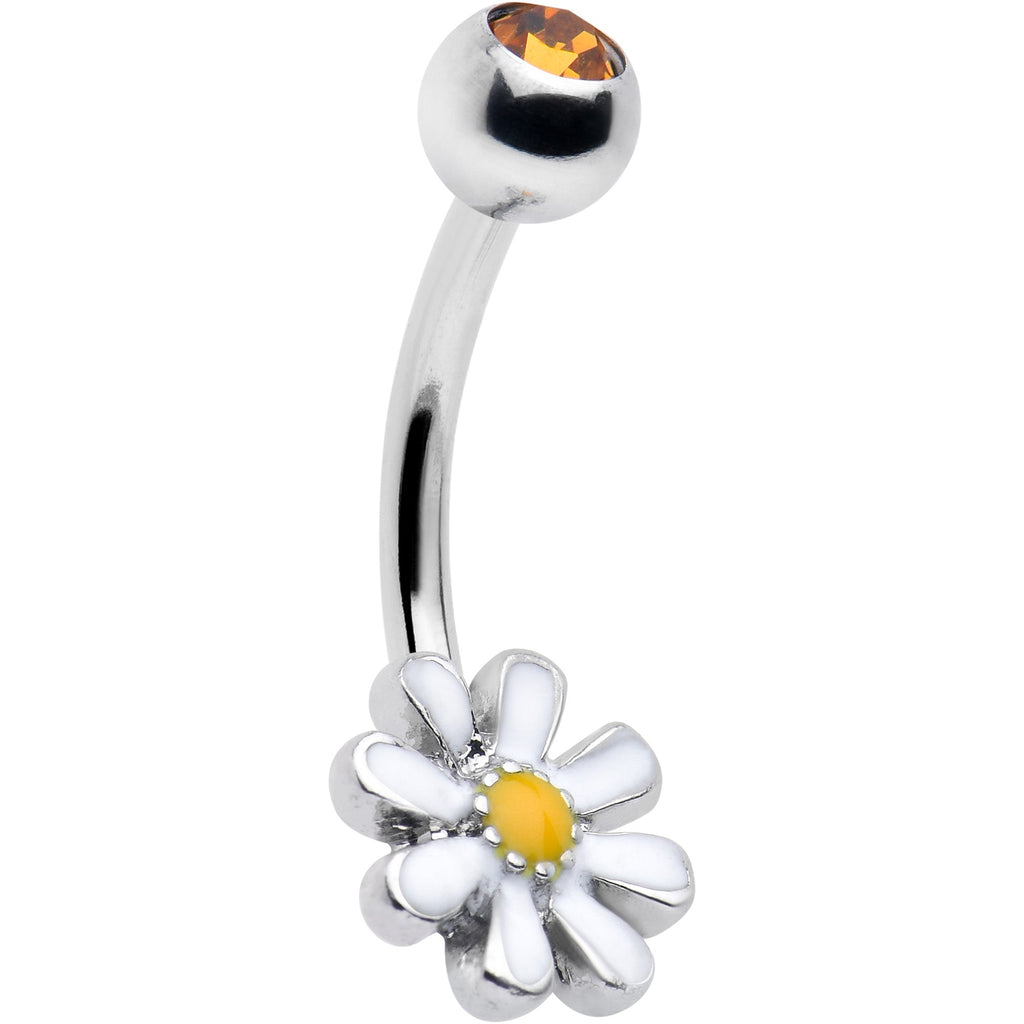 BodyCandy Clear Yellow Gem Gold Tone Bee Flower Belly Ring Set of 4 — lifestyle context