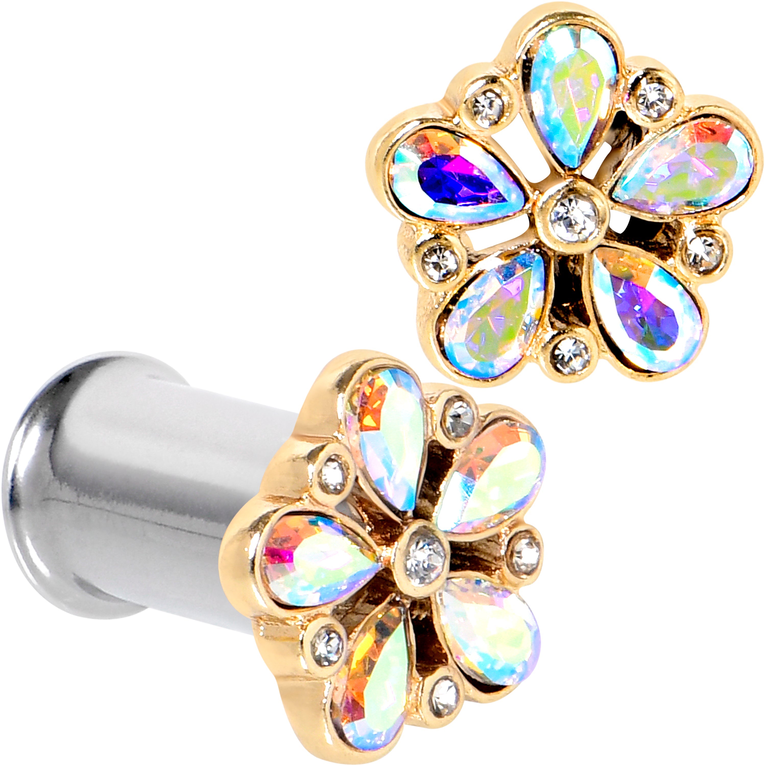 BodyCandy Gem Filigree Flower Fantasy Double Flare Plug Set Sizes 6mm to 25mm — lifestyle context