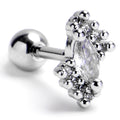 BodyCandy 16G 1/4 Clear Gem Firey Drop Cartilage Tragus Earring — main product shot