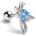 BodyCandy 16G 1/4 Blue Gem Bold Dragonfly Cartilage Tragus Earring — main product shot