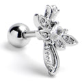 BodyCandy 16G 1/4 Clear Gem Bold Dragonfly Cartilage Tragus Earring — main product shot