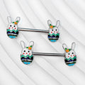 BodyCandy 14G 9/16 Easter Bunny Egg Barbell Nipple Ring Set — main product shot