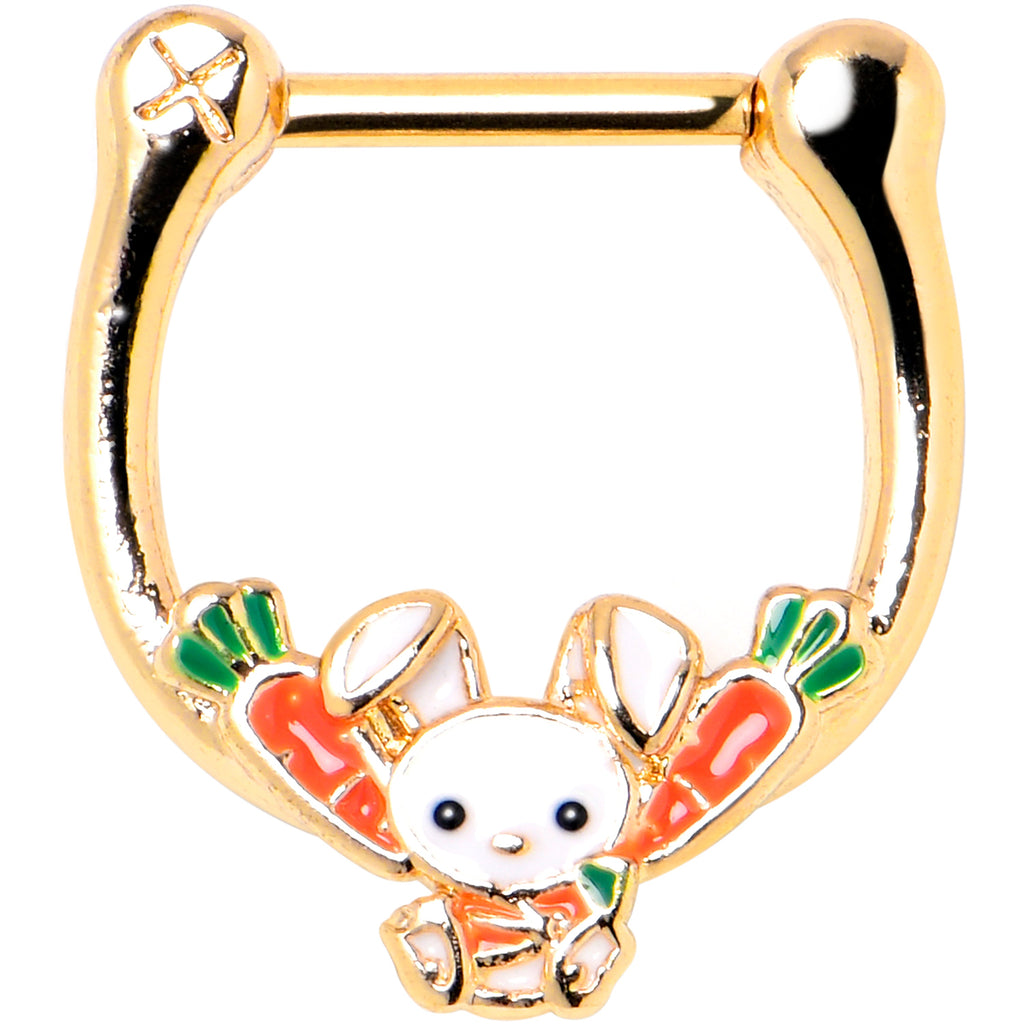 BodyCandy 16G 5/16 Gold Tone Cutie Easter Bunny Cartilage Clicker — main product shot