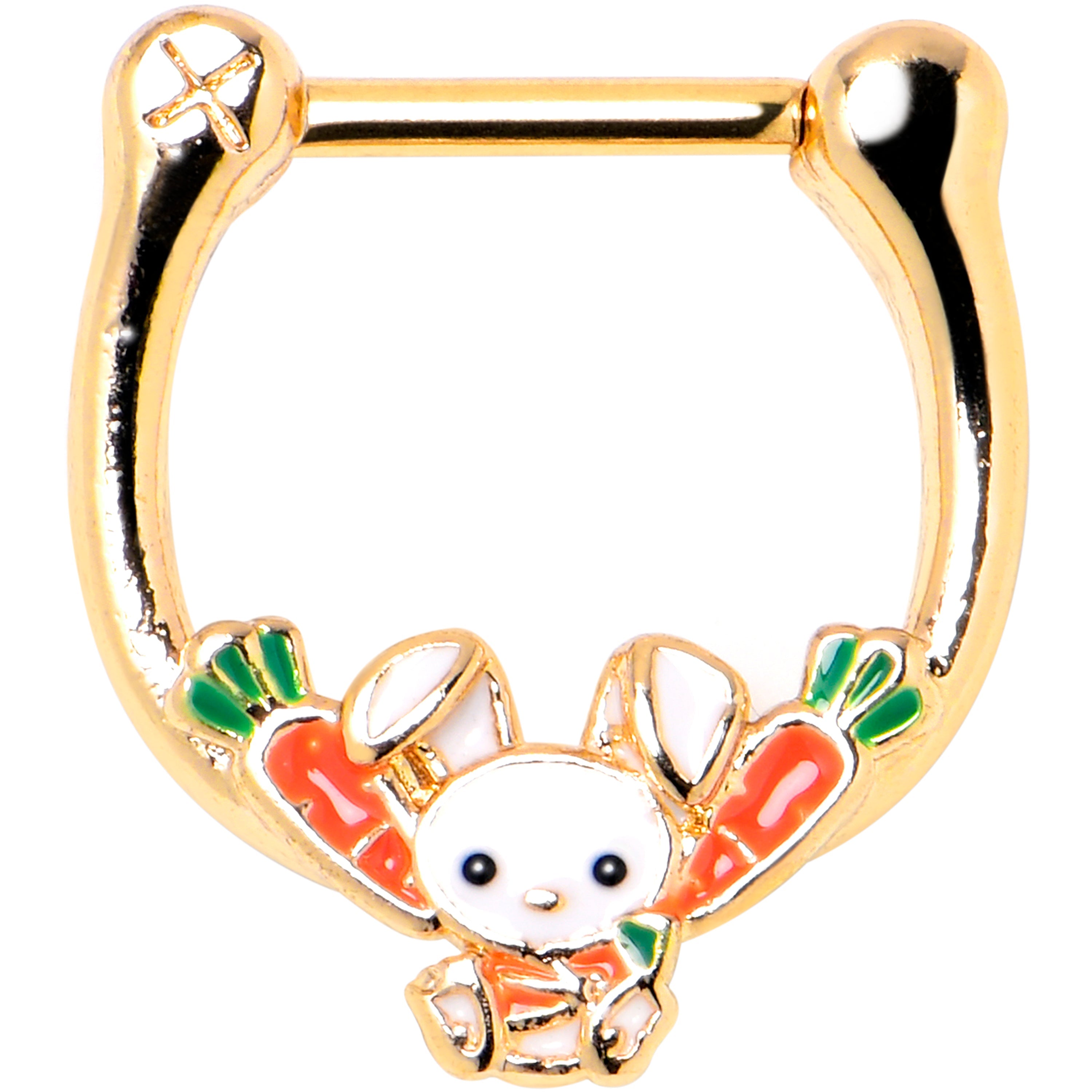 BodyCandy 16G 5/16 Gold Tone Cutie Easter Bunny Cartilage Clicker — main product shot