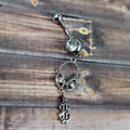 BodyCandy Clear Gem Seeing Dollars Dangle Belly Ring — main product shot