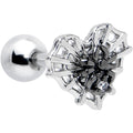 BodyCandy 16G 1/4 Clear CZ Gem Heart of Spider Cartilage Tragus Earring — main product shot