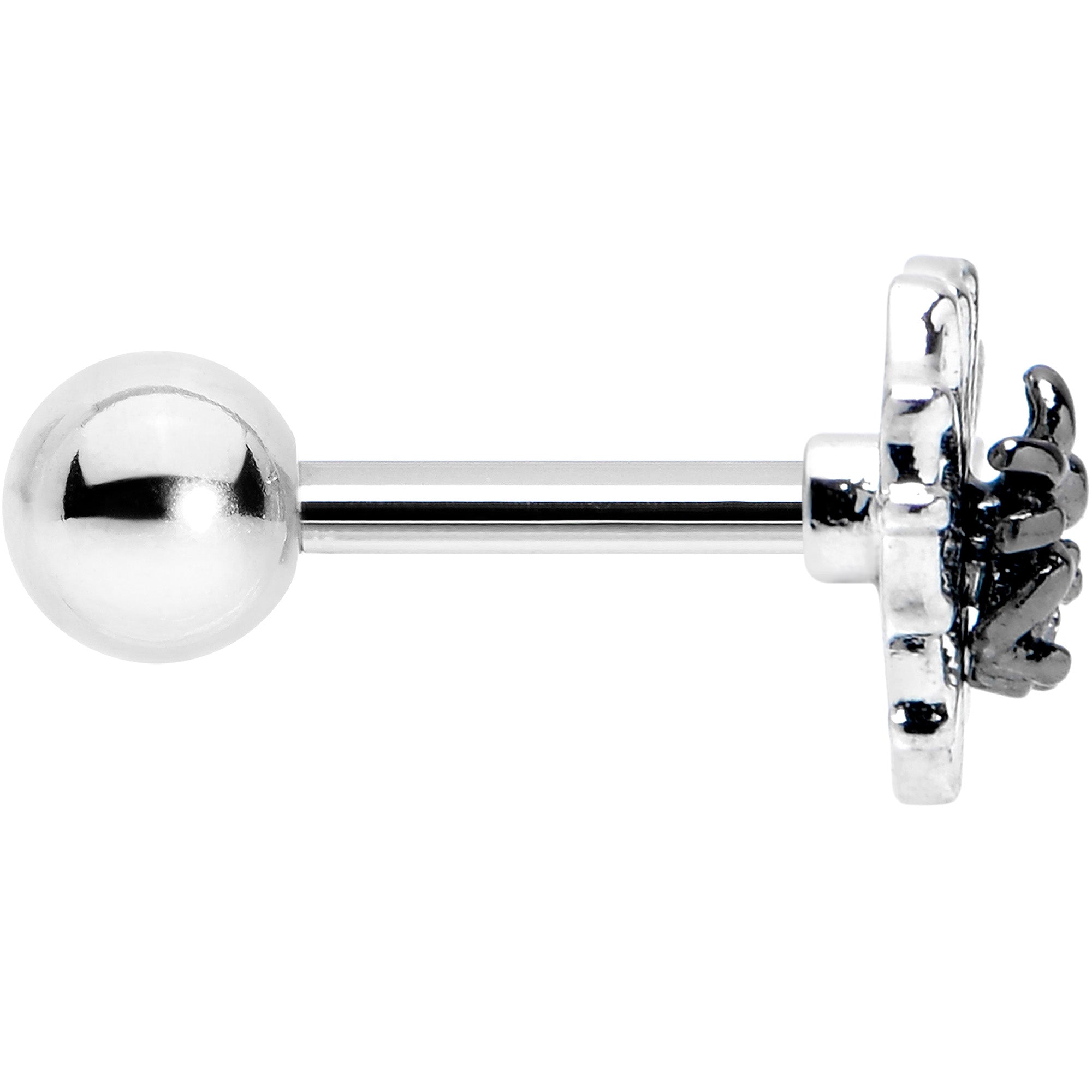 BodyCandy 16G 1/4 Clear CZ Gem Heart of Spider Cartilage Tragus Earring — lifestyle context