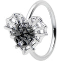 BodyCandy 20G 5/16 Clear CZ Gem Heart of Spider Nose Hoop — main product shot