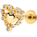 BodyCandy 16G 5/16 Clear CZ Gem Gold Tone Heart Duo Labret Monroe Tragus — main product shot