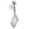 BodyCandy Clear Gem Firey Drop Belly Ring — main product shot