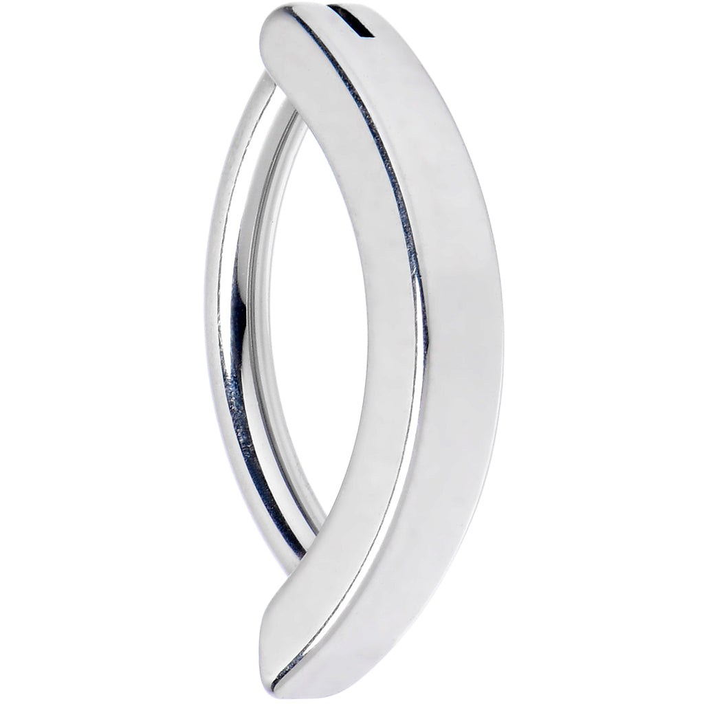 BodyCandy 14G 3/8 316L Surgical Steel Smooth Style Hinged Hoop Belly Ring — main product shot