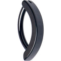 BodyCandy 14G 3/8 Black 316L Surgical Steel Smooth Style Hinged Hoop Belly Ring — main product shot
