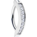BodyCandy Clear CZ Gem ASTM F-136 Implant Grade Titanium Forward Facing Belly Ring — main product shot