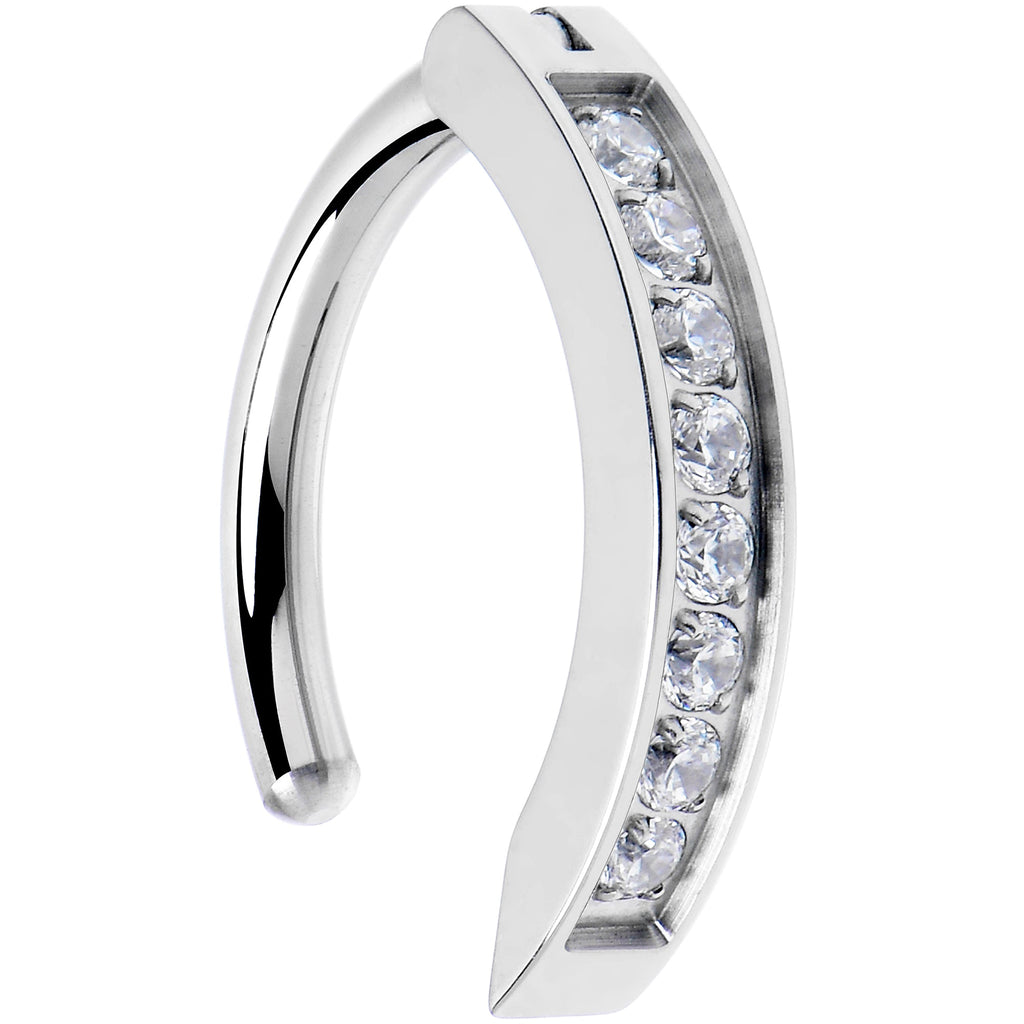 BodyCandy Clear CZ Gem ASTM F-136 Implant Grade Titanium Forward Facing Belly Ring — lifestyle context