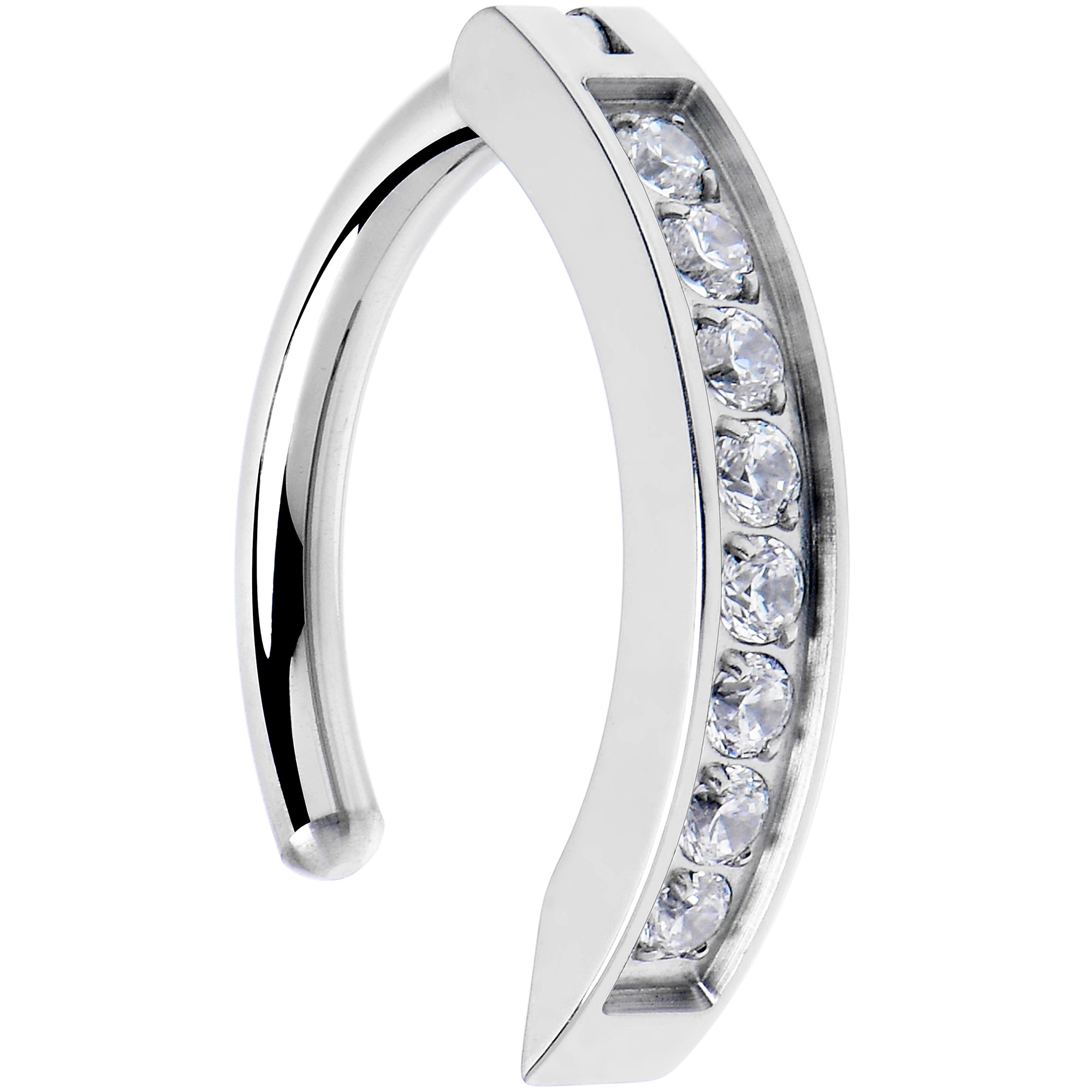 BodyCandy Clear CZ Gem ASTM F-136 Implant Grade Titanium Forward Facing Belly Ring — lifestyle context