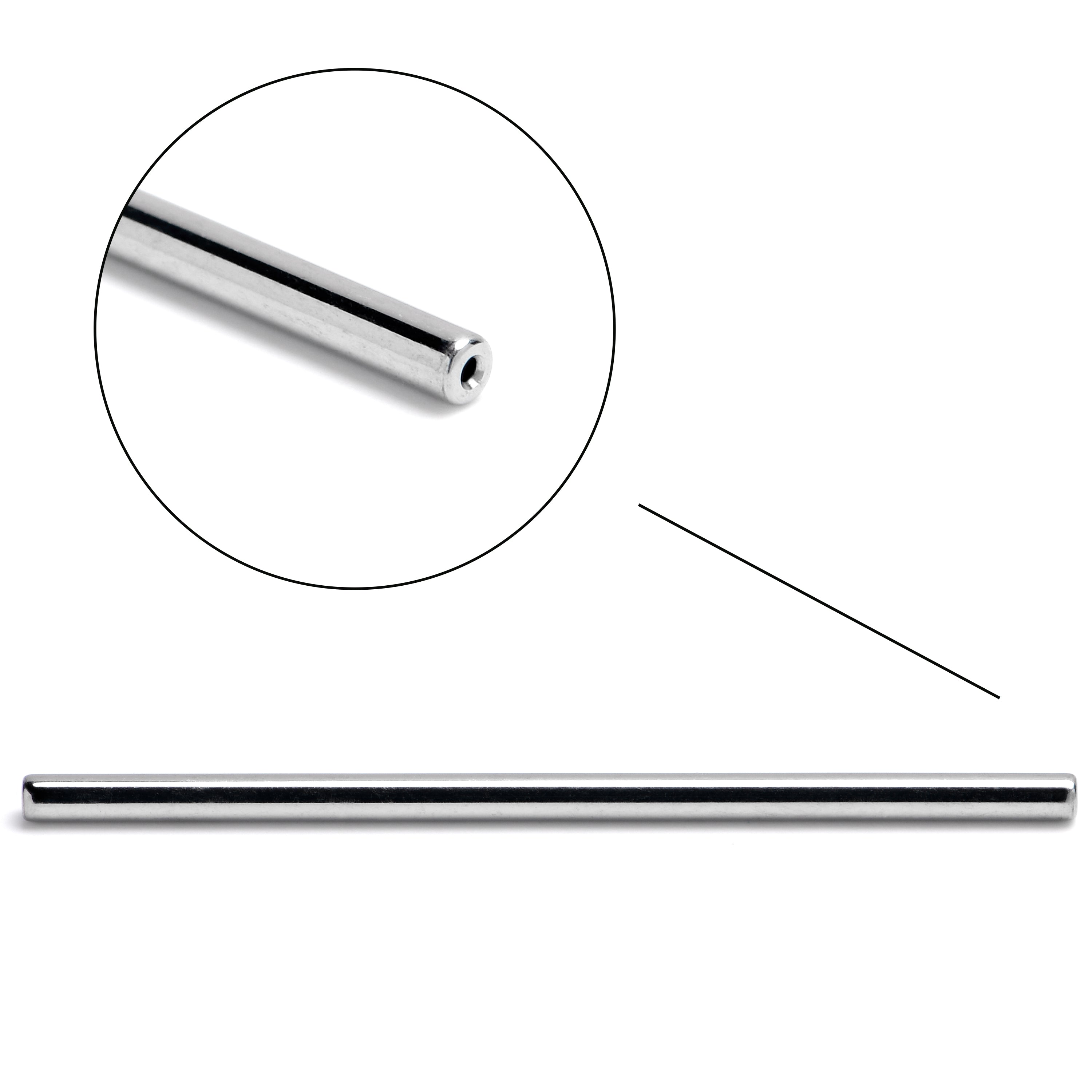 BodyCandy 14G 35mm ASTM F-136 Implant Grade Titanium Threadless Replacement Barbell — main product shot