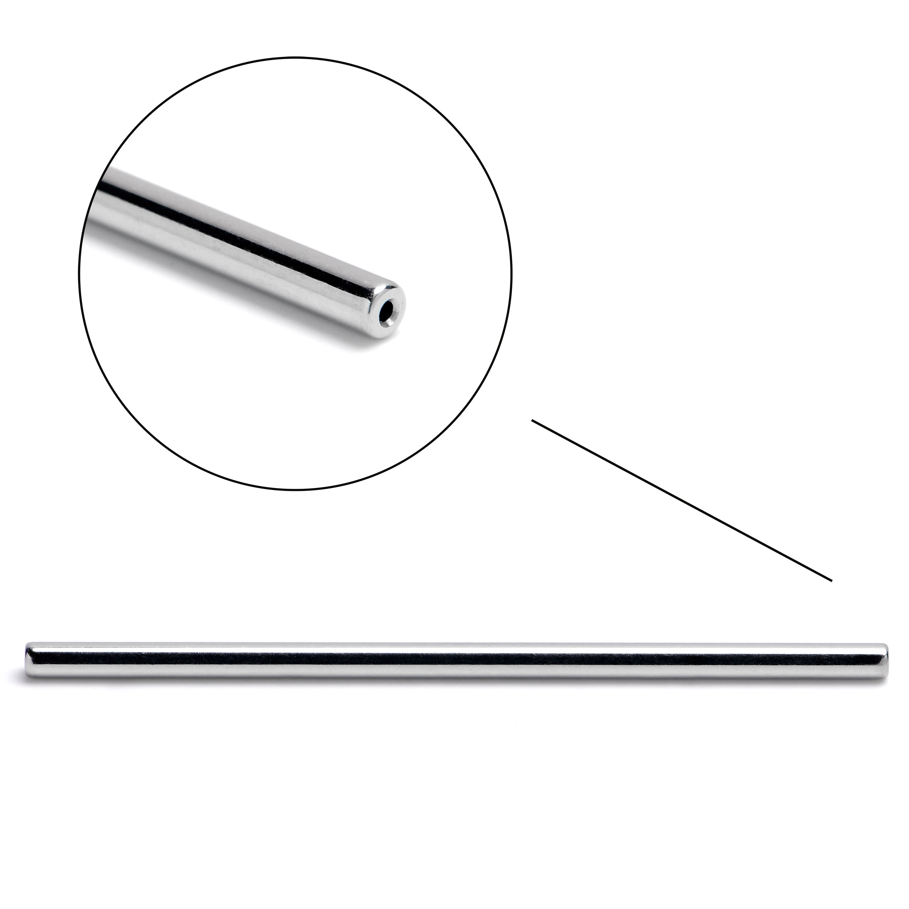 BodyCandy 14G 38mm ASTM F-136 Implant Grade Titanium Threadless Replacement Barbell — main product shot