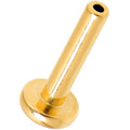 BodyCandy 16G 1/4 Gold Tone ASTM F-136 Implant Grade Titanium Threadless Post Only Labret — main product shot