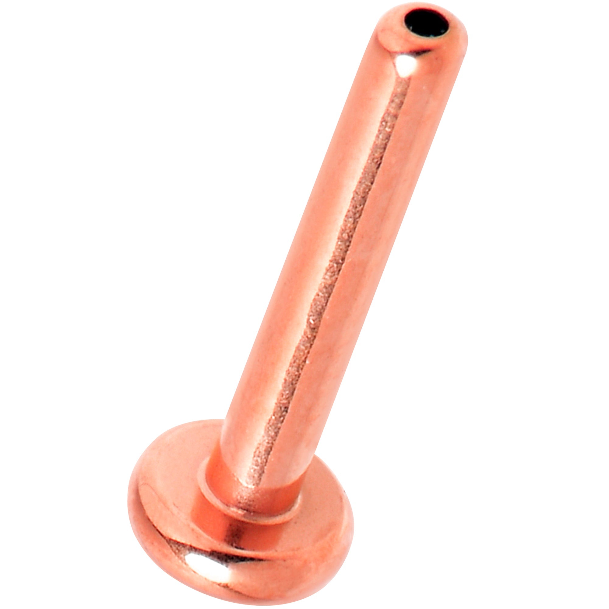 BodyCandy 16G 5/16 Rosy Hue ASTM F-136 Implant Grade Titanium Threadless Post Only Labret — main product shot