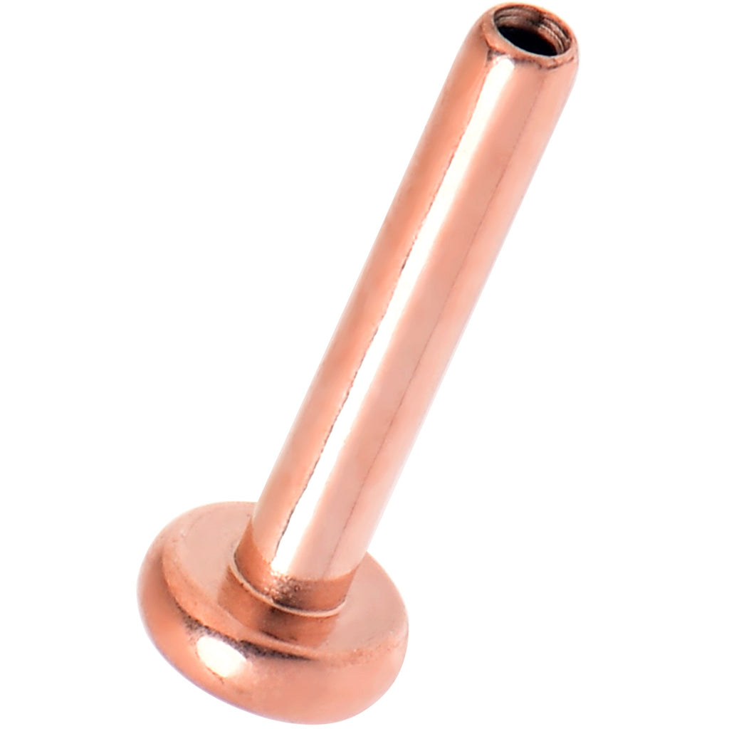 BodyCandy 18G 1/4 Rosy Tone ASTM F-136 Implant Grade Titanium Threadless Post Only Labret — main product shot